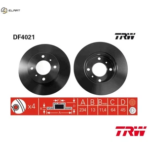 2x BRAKE DISC DF4021 FOR MITSUBISHI LIBERO/V/Station/Wagon MIRAGE/Hatchback 1.3L - Picture 1 of 12