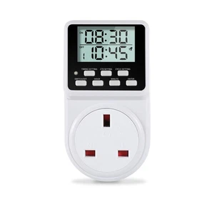 24 Stunden digitale elektrische Zeitschaltuhr Steckdose UK mit Countdown und Ein-Aus - Bild 1 von 5