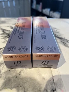 Wella Illumina Permanent Hair Dye, 60ml Medium Blonde Brown 2 x 7/7 - Picture 1 of 3