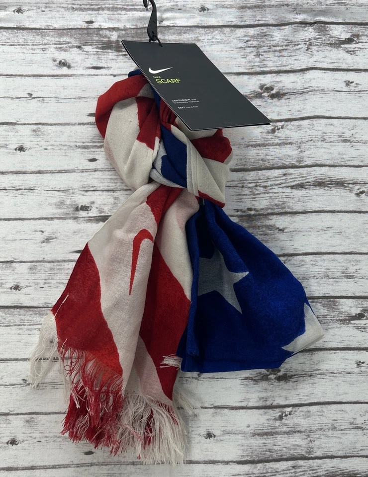 Nike Bufanda USA Victory Bufanda Adulto 100% Lana Rojo/Blanco/Azul Nuevo Con Etiquetas Foto 1 de 4