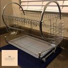 Kitchen Dish Cup Drying Rack Holder Sink Drainer 2-Tier Dryer Stainless Steel