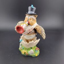 Lil Whoots Owl Lang Syne Resin Figurine Hamilton Collection Happy Owlidays