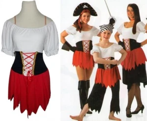 Castaways DRESS ONLY Adult Large Dance Costume Renaissance Woman Pirate Wench - Picture 1 of 5
