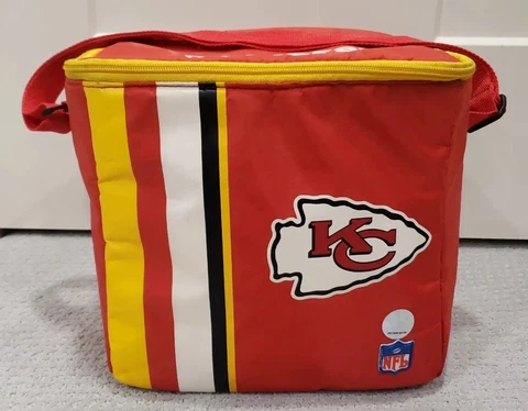 Kansas City Chiefs Cooler Insulated Lunch Bag Tote NFL Vintage AFC Conference VG Cover