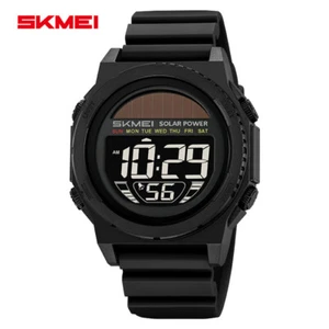 SKMEI Men Watch Solar Power Wristwatch LED Countdown Digital Sport Watches Boys - Picture 1 of 27