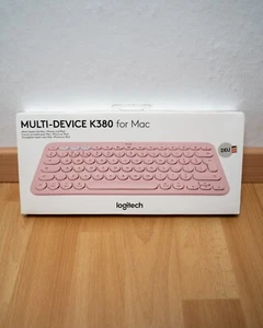 Logitech K380 Bluetooth Multi Device Tastatur Mac QWERTZ-DE-Version - Rosa - NEU - Bild 1 von 4