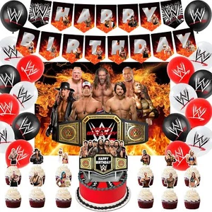Wrestling Party Supplies Birthday Birthday Party Decorations Set ,Include Bac... - Picture 1 of 1