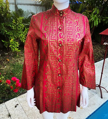 Mini abito ViNtage Christian Dior oro rosso anni '60 mod anni '60 12