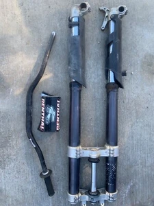 2008 KTM SX-F 250 FRONT FORK SUSPENSION Triple Clamp Bars Shock Absorber - Picture 1 of 11