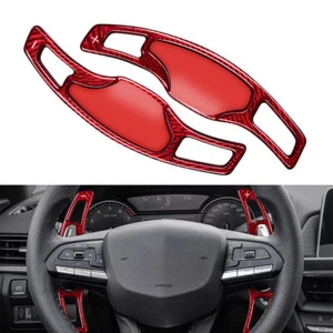 Steering Wheel Paddle Shifter Extension Carbon Fiber For Cadillac CT5 20-22 Red - Picture 1 of 8