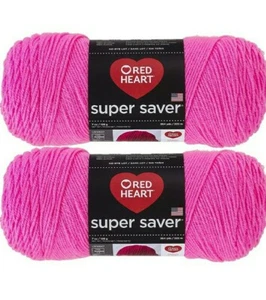 Red Heart Super Saver Pretty N Pink 2 pack - Picture 1 of 1