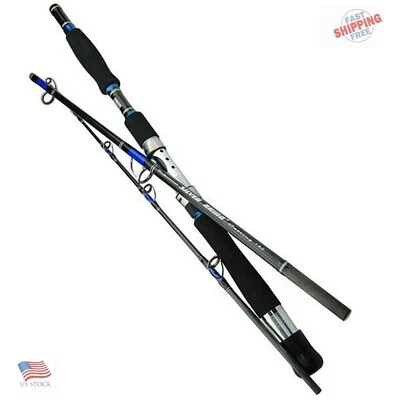 Silver-Rhino Saltwater Rod Carbon 30-50 LB Spinning Jigging Rod  - Image 1 of 4