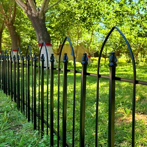 Metal Decorative Garden Fence 24" Wide X 24" High (5 Panels, Total Length 10 Fee - Picture 1 of 7