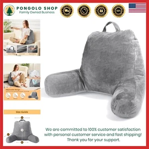 Almohada de lectura de terciopelo para cama soporte de espalda sofá cama - Picture 1 of 11
