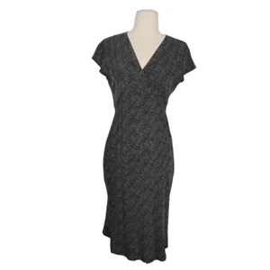 Y2K Casual Corner Annex Silk Polka-dot Mini Dress Sz 4 Black White Bias Cut Sexy - Picture 1 of 10