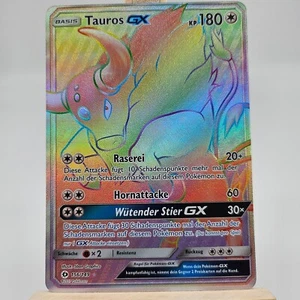 Pokémon Karte: Tauros GX 156/149 Sonne & Mond Rainbow SR Deutsch Near Mint - Bild 1 von 2