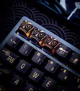 Sanxingdui Brass Keycaps R4 Retro Artisan Keycap for MX Mechanical Keyboards - Picture 1 of 12