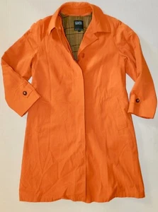 ABRIGO CHAQUETA DE LLUVIA NARANJA MISSES HILARY RADLEY HYDROFUGE A CUADROS REVESTIMIENTO CON CREMALLERA TALLA 6 - Imagen 1 de 8