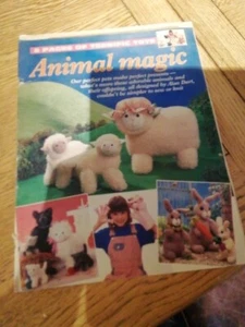 Alan Dart Animal Magic Rabbit Sheep Cat Pig Knitting Sewing Pattern W. Weekly - Picture 1 of 7