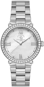 Santa Barbara Polo Unique Women Triple Silver Gemset Watch - Picture 1 of 3