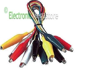 10 CAVETTI COLORATI CON COCCODRILLI UT3639 KIT - Foto 1 di 1