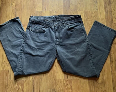 Buffalo David Bitton Six-X Slim Straight Stretch Men's Black Gray Jeans 36X30 - Image 1 of 4