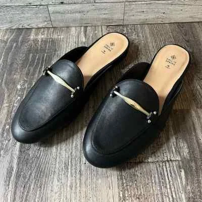 Call It Spring Triresa Black Mules Slip On Vegan Leather Women’s Size 7 NIB - Image 1 of 4