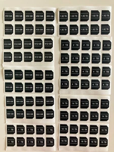 10pcs HP G8 G9 G10 3.5" HDD Label Sticker 450GB 512GB 1TB 16TB US-SameDayShip - Picture 1 of 1