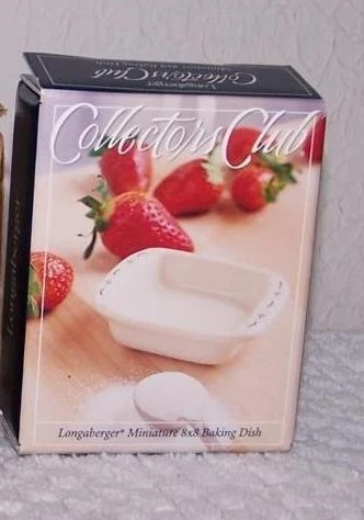 Longaberger Miniature 8 x 8 Baking Dish - New in Box Cover