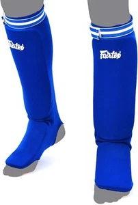Fairtex Elastic Competition Shin Guards Muay Thai Boxing Sparring One Size - Picture 1 of 3