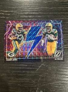 Aaron Jones AJ Dillon 2023 Panini Zenith Thunder & Lightning 9 Packers Refractor - Picture 1 of 4