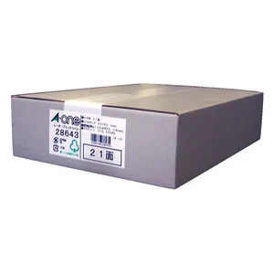 Pegatinas de etiquetas láser A-One, A4, 21 lados, 500 hojas, 28643 - Imagen 1 de 9