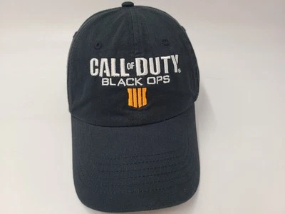 Call of Duty 黑色 Ops IIII 4 系带可调节帽子爸爸男式女式黑色 — 第 1/4 张图片