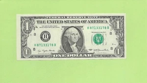 1977 ..UNCIRC $1 H 8713 3178 B .... RADAR READS SAME FORWARD/BACK - Picture 1 of 2