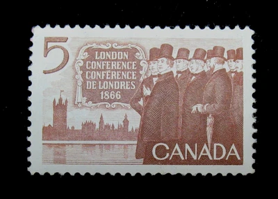 Canada Stamps Scott 448 5 London Conference 5 Cent 1966 Mint - Image 1 of 2