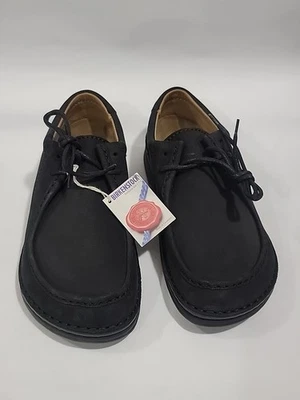 NUEVO US8 Birkenstock Pasadena Zapato Mocasín Cuero Negro Talla EU41 L/10 Foto 1 de 4