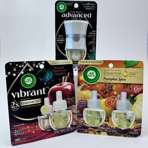 Air Wick Ätherische Öle Pumpkin Spice & Warm Gewürzäpfel 4 Nachfüllpack Wärmer Set - Bild 1 von 5