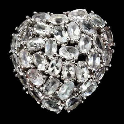 Anillo de plata de ley 925 ovalado aguamarina 5x3 mm piedras preciosas naturales joyería tamaño 9 Foto 1 de 4