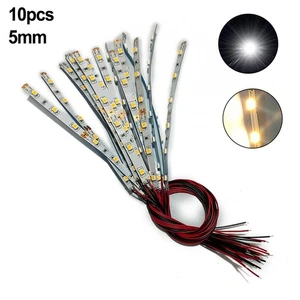 10*-Pre Wired White Strip 6 Led LED Light Self-Adhesive Flexible 12V ~ 18V~ - Picture 1 of 33