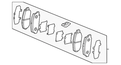 Juego de almohadillas delanteras originales Acura (18CL 45022-TX4-315 Foto 1 de 2