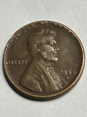 1950-D Lincoln Wheat Penny Error On “1” In Date/Letters On Rim/Die Chip (A389) - Image 1 of 4