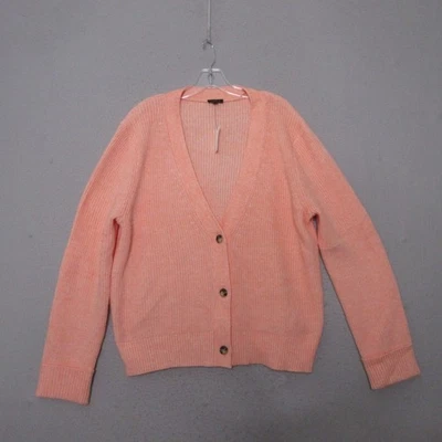 Cárdigan Suéter Talbots XL Naranja Grueso Preppy Academia Acogedor Suave Clásico Nuevo con Etiquetas Foto 1 de 4