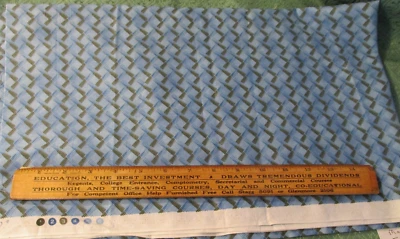 Vintage  1 yard  x 44" Quilt Fabric Simpatico Maywood Studio Blues and Greens - Image 1 of 4