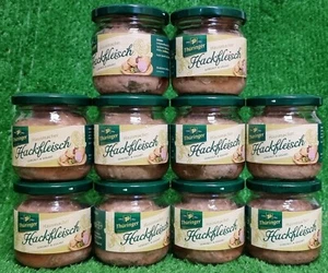 (18,44€/kg) 10x EWU Original Thüringer HACKFLEISCH 160g Wurstgläser Versand 0€ - Bild 1 von 15