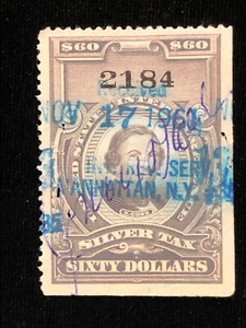 U.S: USED #RG129, STAPLE HOLE CV $575 - Picture 1 of 1