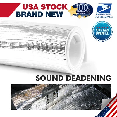 Alfombra amortiguadora de sonido 79"x39" 21,5 pies cuadrados protector térmico aislamiento capó puerta maletero coche Foto 1 de 4