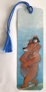 Marcador ARTE Oso Pardo con Niñas Libros Amante de los Animales Regalo x Ella Él Niños - Imagen 1 de 2