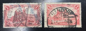 1 Mark 1902 Deutsches Reich Mi 78 Aa, Ab - Picture 1 of 3