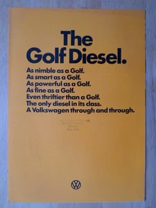 VOLKSWAGEN GOLF DIESEL orig 1978 UK Mkt Sales Brochure - VW - Picture 1 of 3