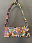 Wrapper Weaved Purse With Zipper Made With Candy & Other Wrappers, Functional!